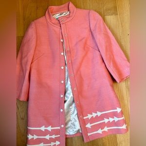 Anthropologie x Lauren Moffatt Eastward 🍑 Pink Dress Coat [Size M]